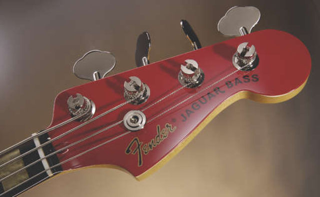 Fender Jaguar Bass The headstock features classic open-geared tuners